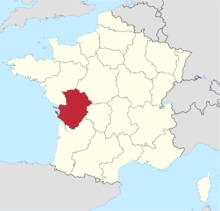 普瓦图-夏朗德在法国的位置
